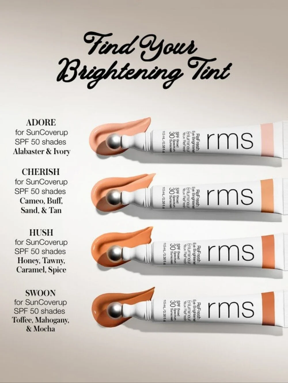 NIB RMS Beauty ReFresh Eye Brightener in Hush